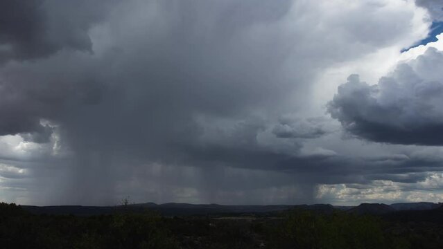 Monsoon Storm in Central Arizona Zoom In Timelapse