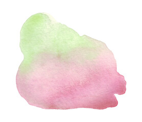 Watercolor stain. Hand-painted clipart. Isolated