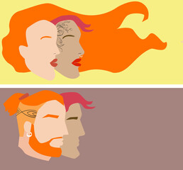 man and woman and lgbt