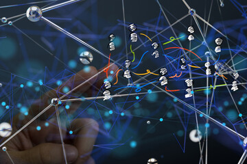 Social Networking illustration team group digital