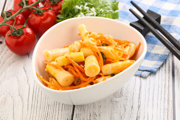 Korean food - pickled bamboo stalks