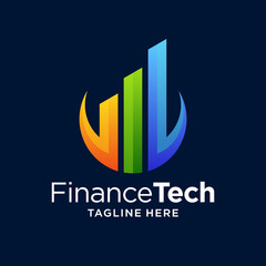 Finance chart logo design