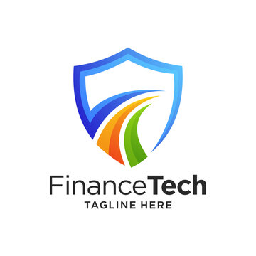 Financial technology security logo design
