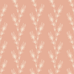 Vector wild leaves seamless pattern background. Perfect for fabric, scrapbooking, wallpaper projects