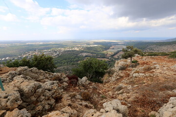 Fototapeta na wymiar Landscape in the mountains in northern Israel