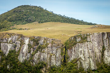 Horses in Canyon Montenegro border - Rio Grande do Sul, southern Brazil