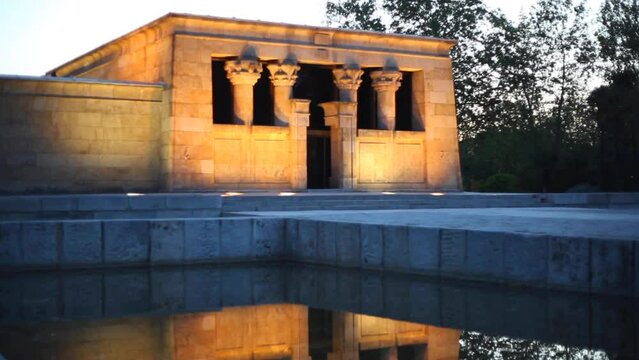 Temple of Debod in Madrid at night