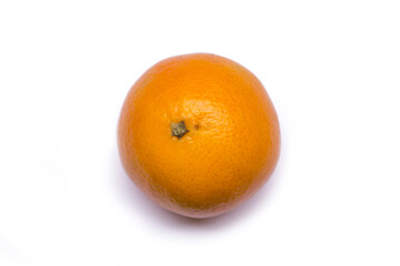 tangerine lies on a white background