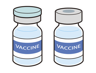ワクチンのバイアル瓶のイラスト