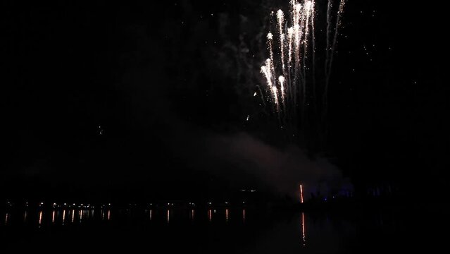 fireworks in the park of the retreat