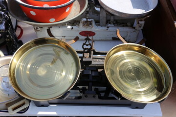 Antiques and tools are sold at the flea market