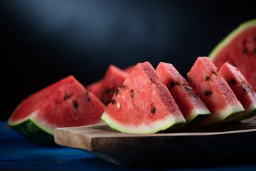 Slices of fresh juicy watermelon