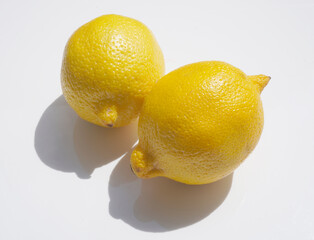 Close-Up Of Lemon Against White Background
