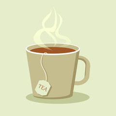cup of hot black tea