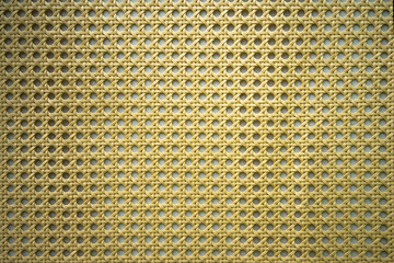 Photo of the texture of rattan weaving on furniture.Weaving in a cage made of straw.