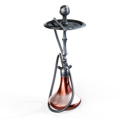 Hookah on a beautiful oriental background, smoke 3d render