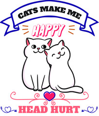 cat and animal t-shirt design