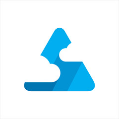 triangle cloud vector logo template