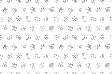 Vector documents pattern. Files seamless background