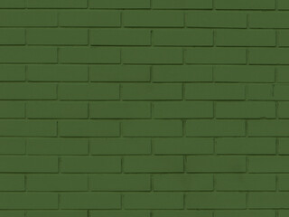 Green brick wall abstract texture background.