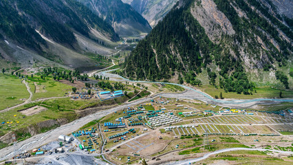 Baltal base camp India is the starting point of the holy Amarnath Yatra pilgrims