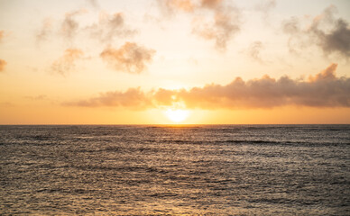 sunset over the sea, caribbean dream water ocean sun