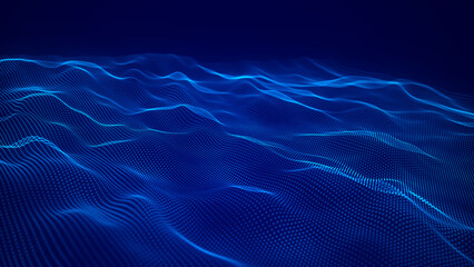 Science background. Big Data visualization. Data technology illustration. 3D rendering.