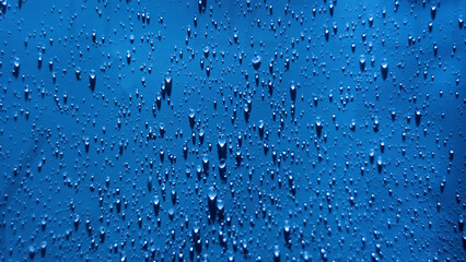 Water drops background. Droplet splash rain texture. Drop splash water pattern. Selective focus.