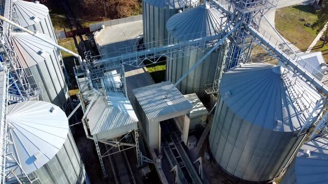 Low flying over a granary in Kharkiv region, Ukraine