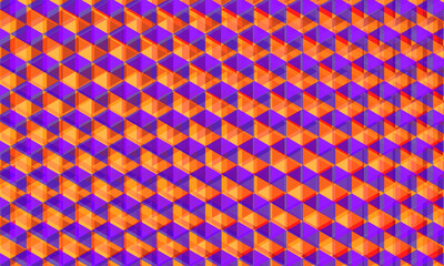 Orange and violet abstract background with triangular elements geometric 3d texture. Vector illustration