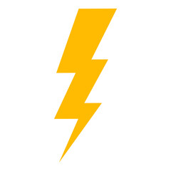 Lightning bolt icon isolated on white background