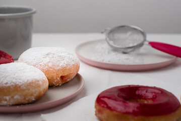 donuts on a plate
