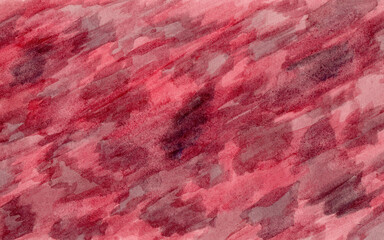 gouache paint brush strokes in red colors, background and texture