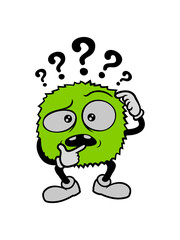 Fragezeichen skeptisches Gesicht Comic 