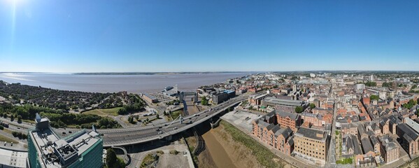 Aerial view of Hull, UK