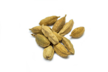 cardamom lies on a white background