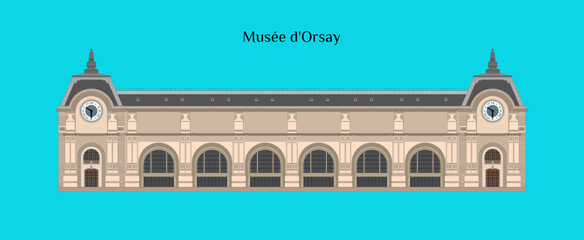 Musée d'Orsay, Paris France - obrazy, fototapety, plakaty