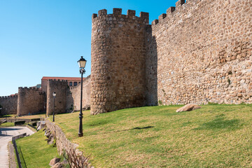 Fototapeta na wymiar Medieval walls of Plasencia, Extremadura, Spain. High quality photo.