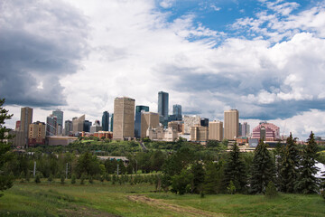 Fototapeta premium View to Edmonton downtown