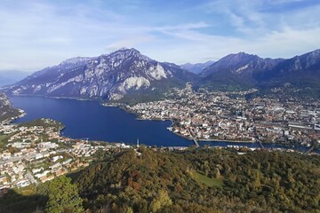 view of the city of Lecco country