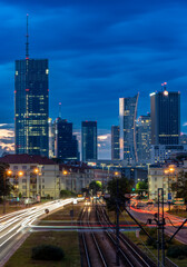 Panorama nowoczesnej Warszawy, centrum, 2022 r.	