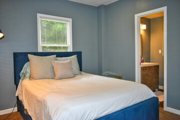 Fototapeta premium Master bedroom with a bathroom 