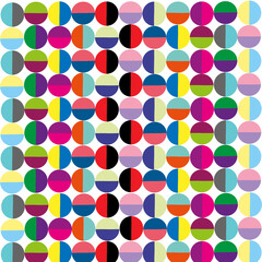 Fondo con círculos de diferentes colores.