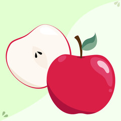 Apple cartoon vector illustration