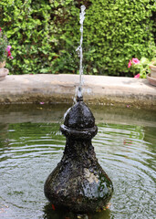 Water fountain in the patio of Moori residence in Cordoba