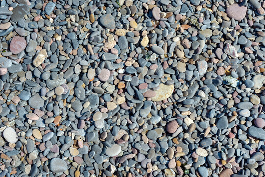 Top shot photo of a peeble beach texture