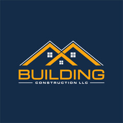 Real estate logo vector with three house icons