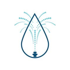 Irrigation logo design vector. Icon Symbol.