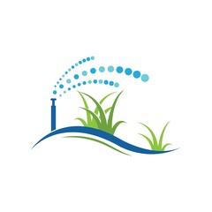Irrigation logo design vector. Icon Symbol. - obrazy, fototapety, plakaty