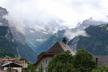 Fototapeta na wymiar スイス モントリオール 山の風景
